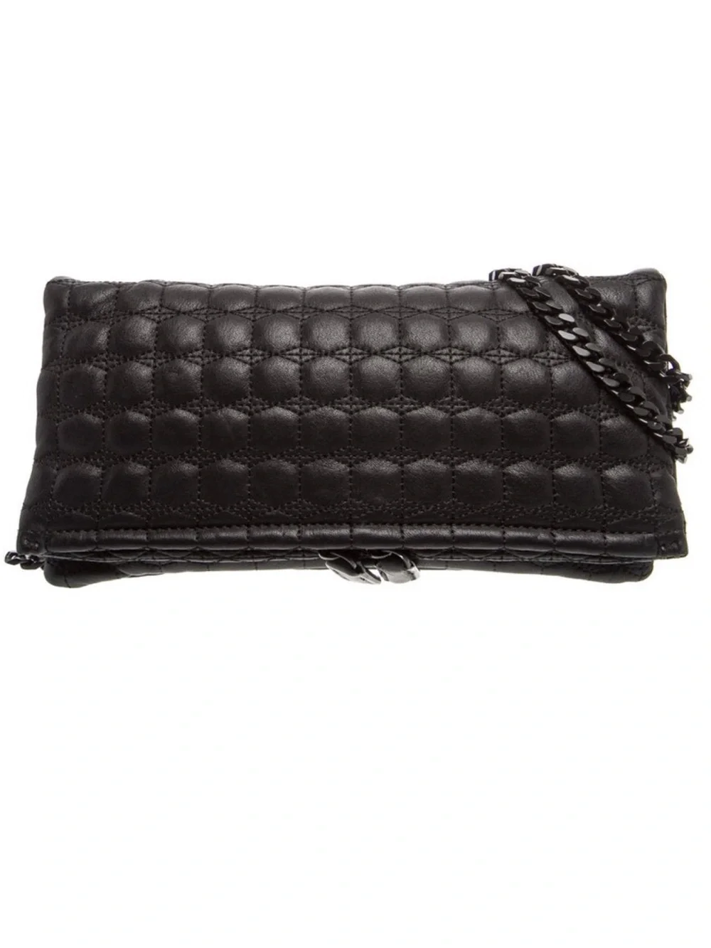IRO Black Leather Clutch | Timeless Designer Evening Bag
